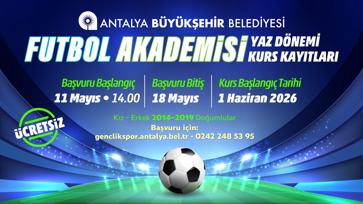 Büyükşehir Futbol Akademisi kayıtları başlıyor